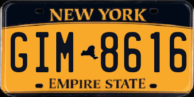 NY license plate GIM8616