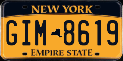 NY license plate GIM8619