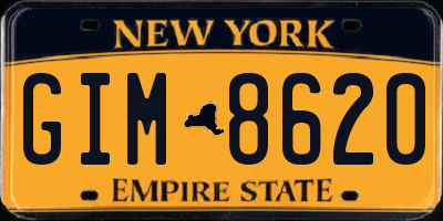 NY license plate GIM8620