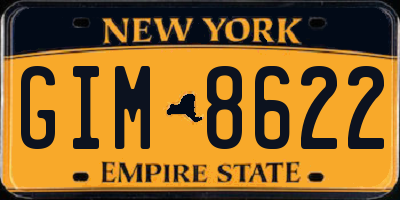NY license plate GIM8622