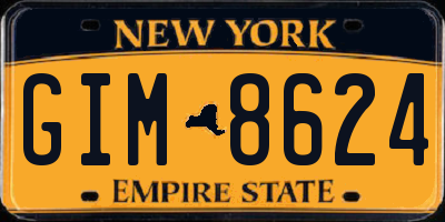 NY license plate GIM8624