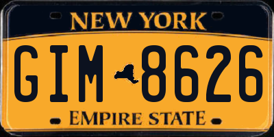 NY license plate GIM8626