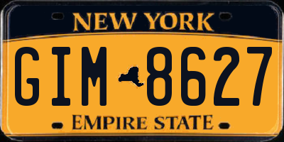 NY license plate GIM8627