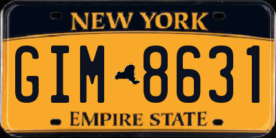 NY license plate GIM8631