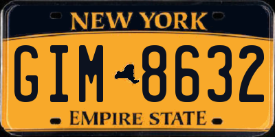 NY license plate GIM8632