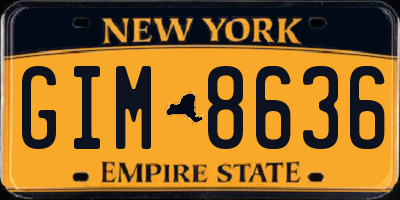 NY license plate GIM8636