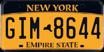 NY license plate GIM8644