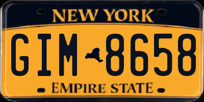 NY license plate GIM8658