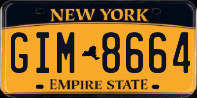 NY license plate GIM8664