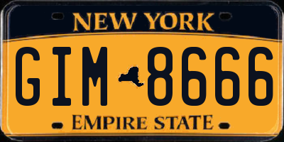 NY license plate GIM8666