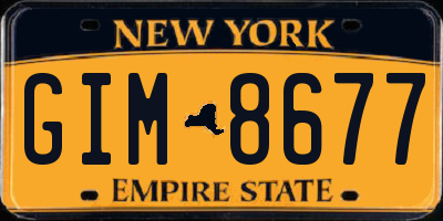 NY license plate GIM8677