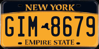 NY license plate GIM8679