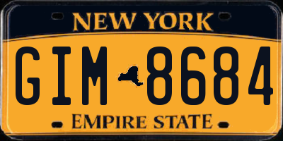 NY license plate GIM8684