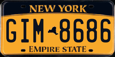 NY license plate GIM8686