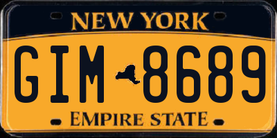 NY license plate GIM8689