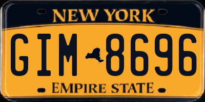 NY license plate GIM8696