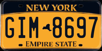 NY license plate GIM8697