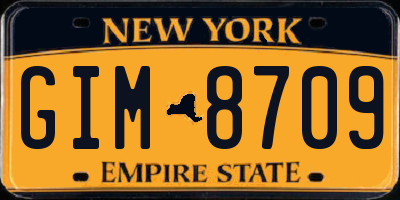 NY license plate GIM8709