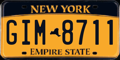NY license plate GIM8711