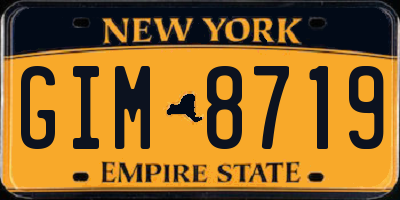 NY license plate GIM8719
