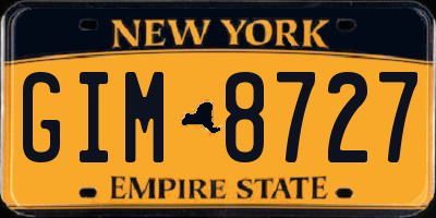 NY license plate GIM8727