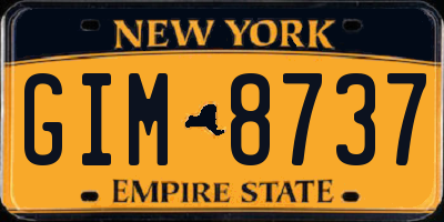 NY license plate GIM8737