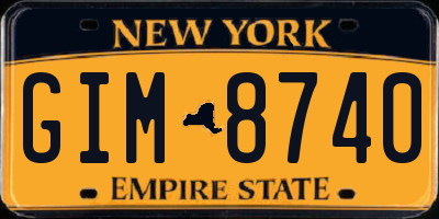 NY license plate GIM8740