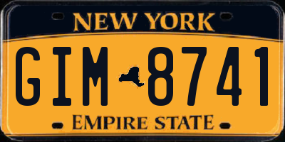 NY license plate GIM8741