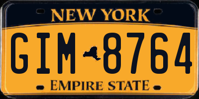 NY license plate GIM8764