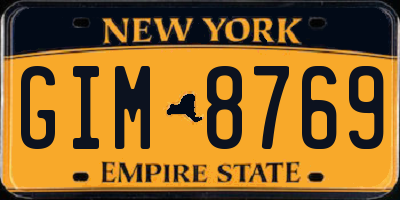 NY license plate GIM8769