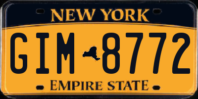 NY license plate GIM8772