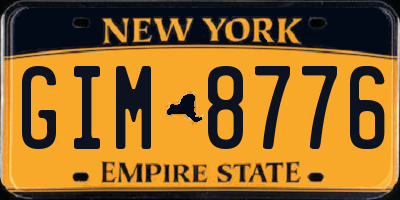 NY license plate GIM8776