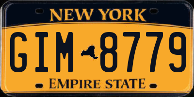 NY license plate GIM8779