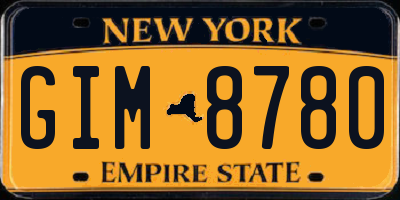 NY license plate GIM8780