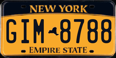 NY license plate GIM8788