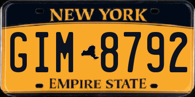 NY license plate GIM8792