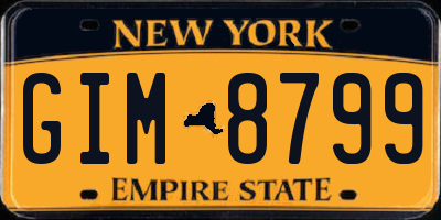 NY license plate GIM8799