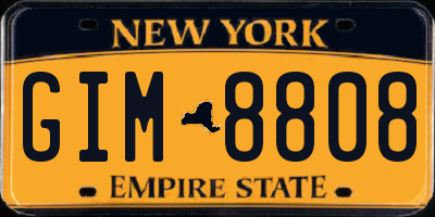 NY license plate GIM8808
