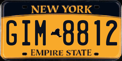 NY license plate GIM8812
