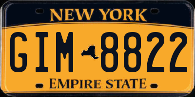 NY license plate GIM8822