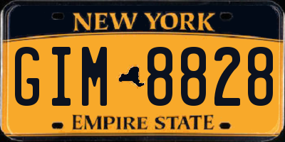 NY license plate GIM8828