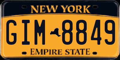 NY license plate GIM8849
