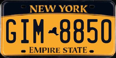 NY license plate GIM8850