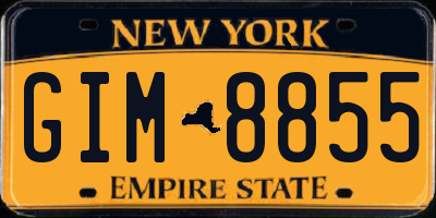 NY license plate GIM8855