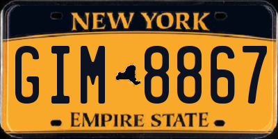 NY license plate GIM8867