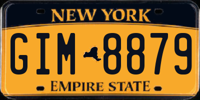 NY license plate GIM8879
