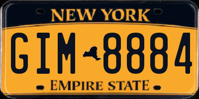 NY license plate GIM8884