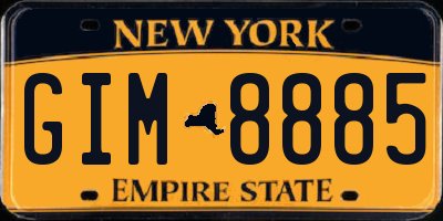 NY license plate GIM8885
