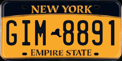 NY license plate GIM8891