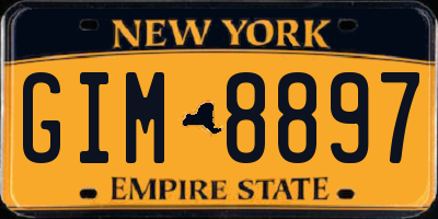 NY license plate GIM8897